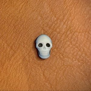 Black Agate Oval Skull Cameo